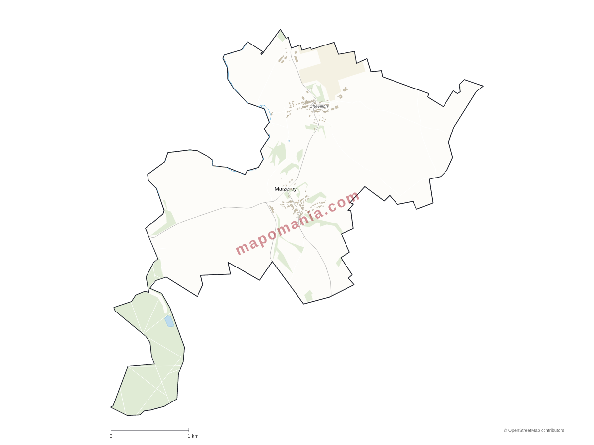 Carte de Maizeroy à personnaliser