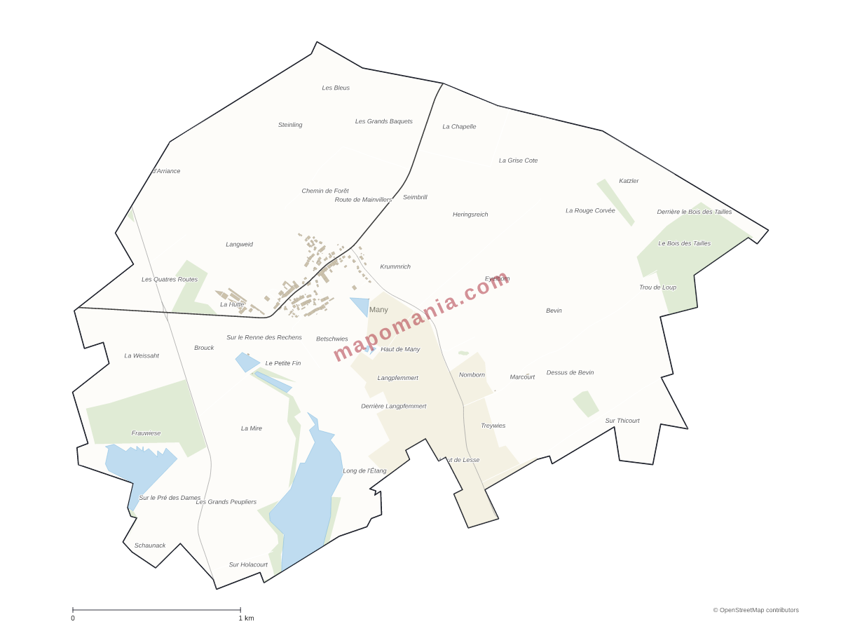 Carte de Many à personnaliser