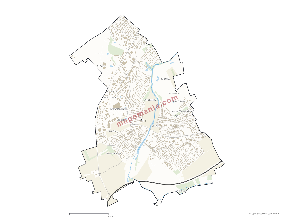 Carte de Marly à personnaliser
