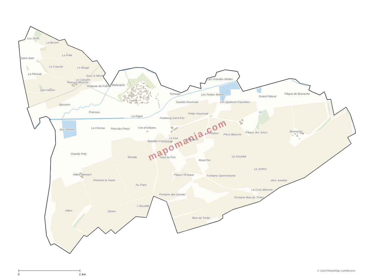 Carte de Marsal à personnaliser
