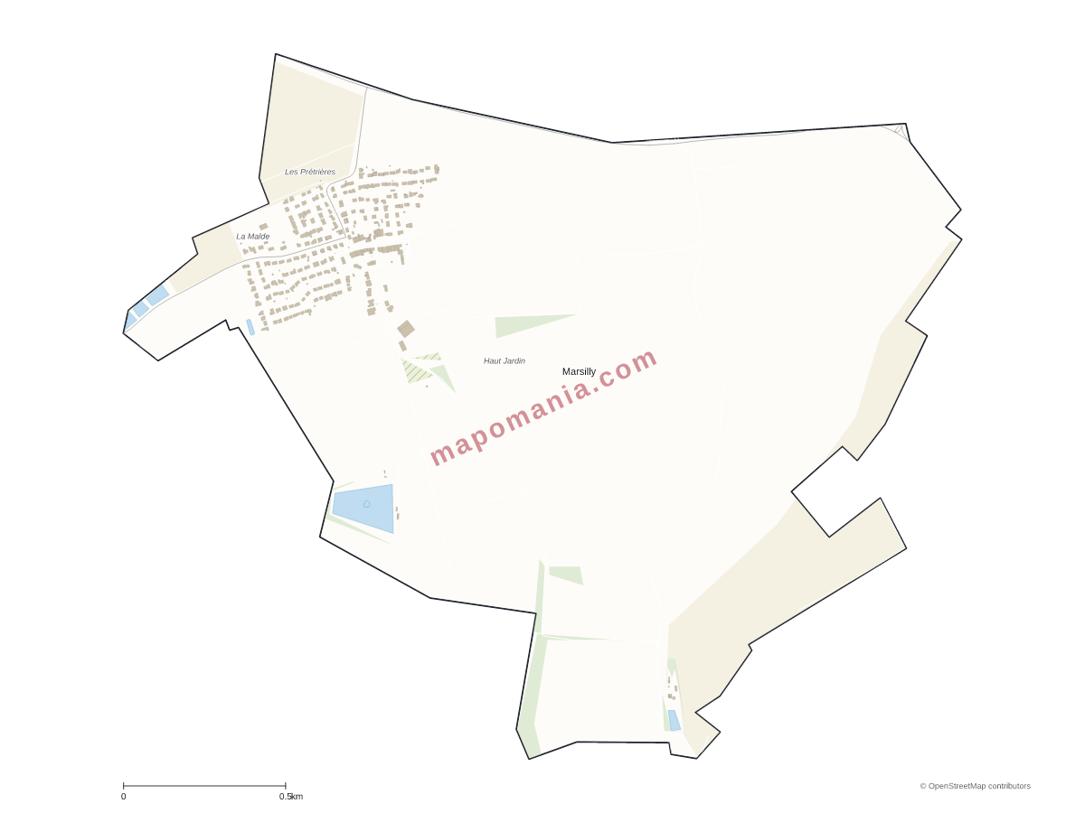 Carte de Marsilly à personnaliser