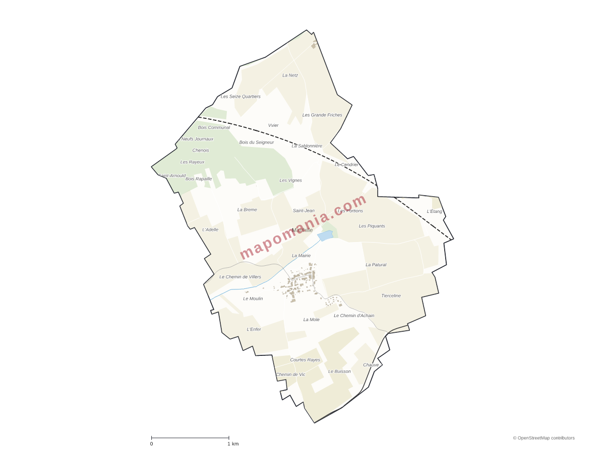 Carte de Marthille à personnaliser