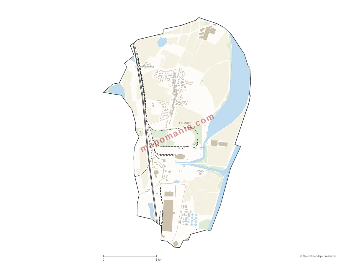 Carte de La Maxe à personnaliser