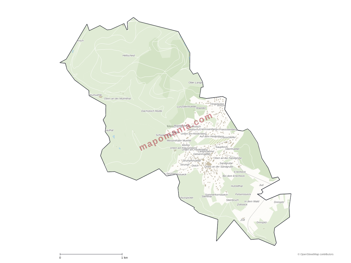 Carte de Meisenthal à personnaliser