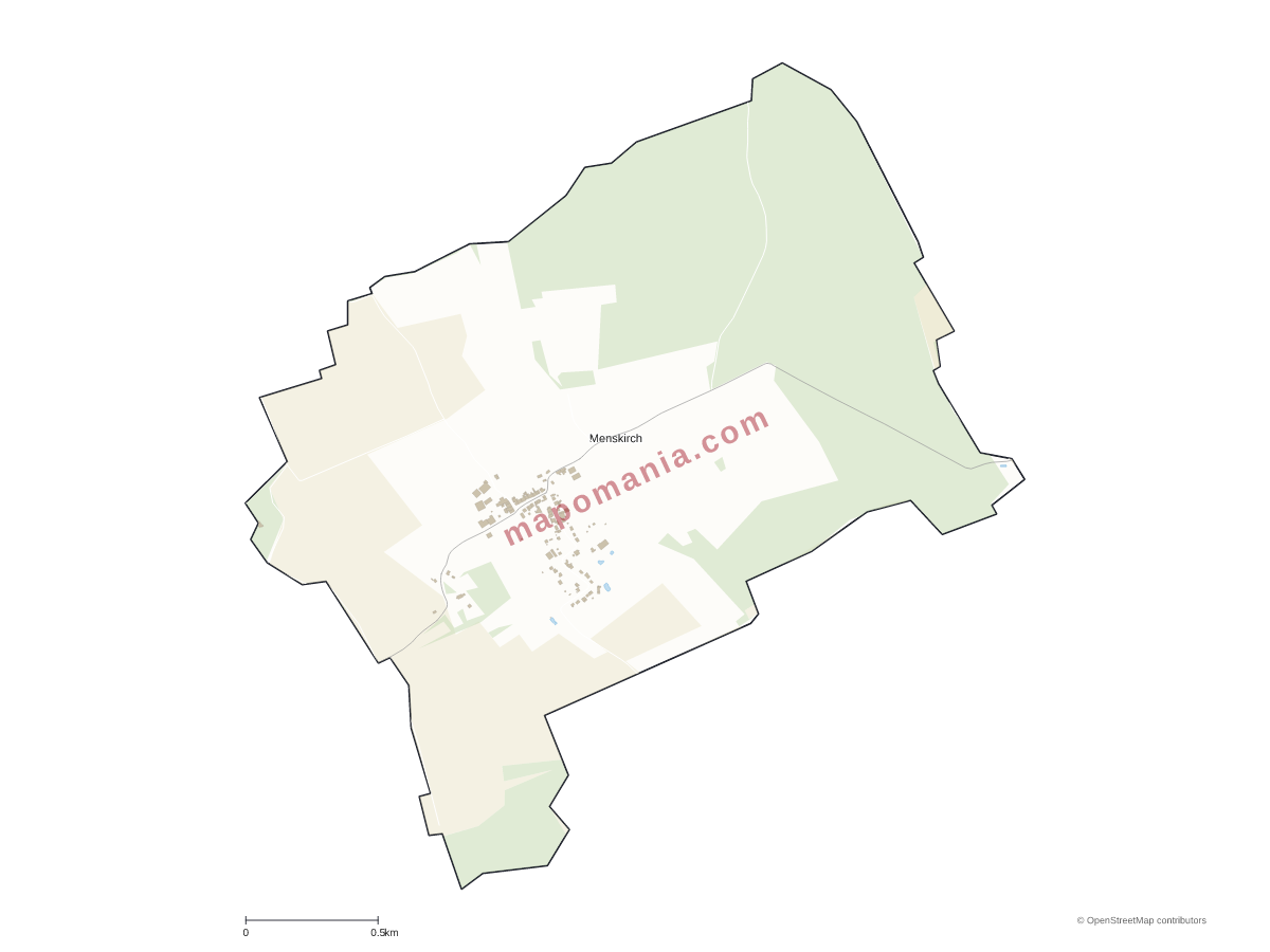 Carte de Menskirch à personnaliser