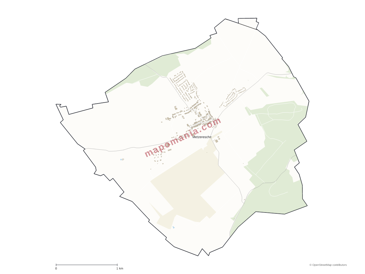 Carte de Metzeresche à personnaliser