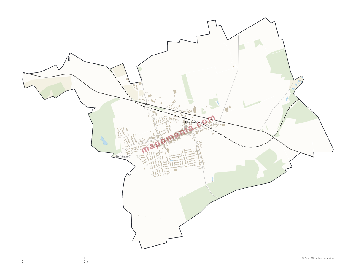 Carte de Metzervisse à personnaliser