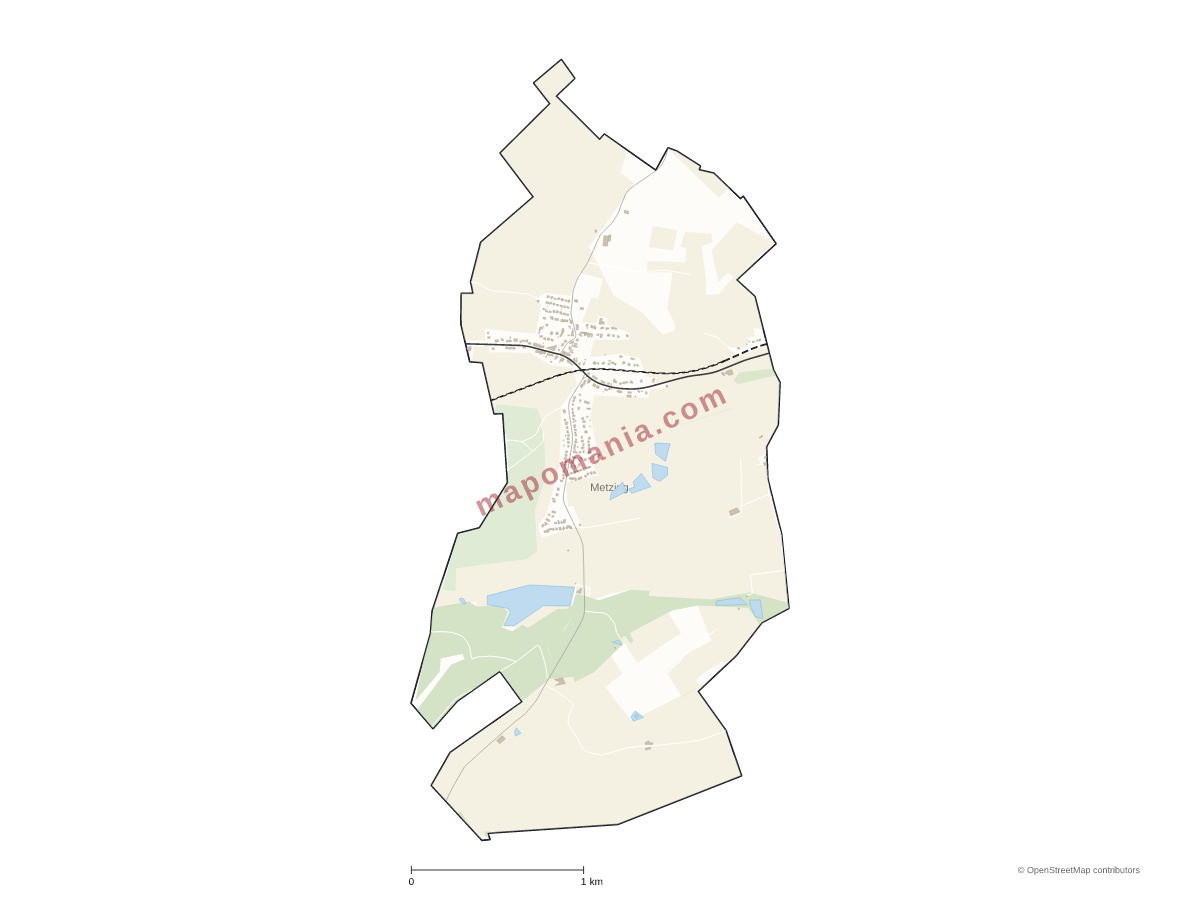Carte de Metzing à personnaliser