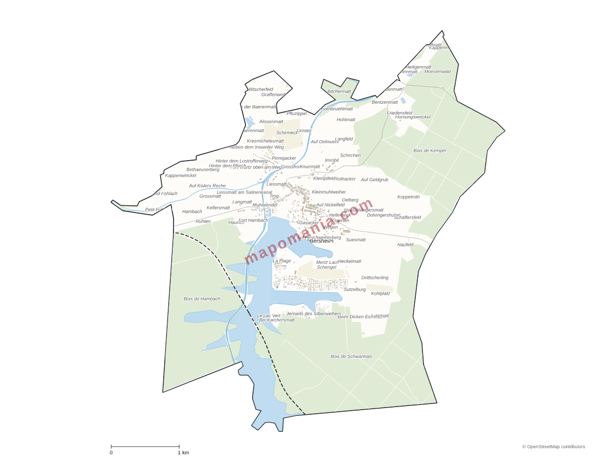 Carte de Mittersheim à personnaliser