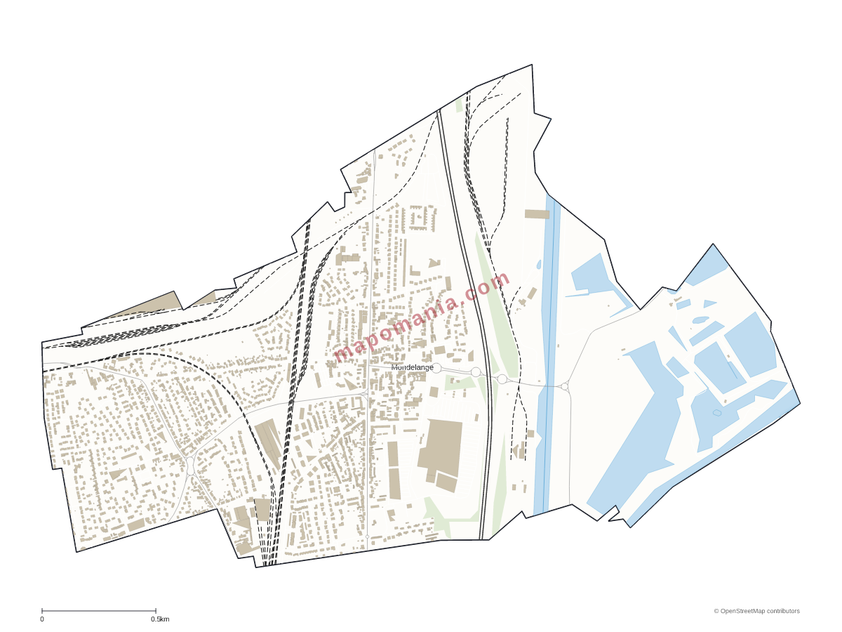 Carte de Mondelange à personnaliser