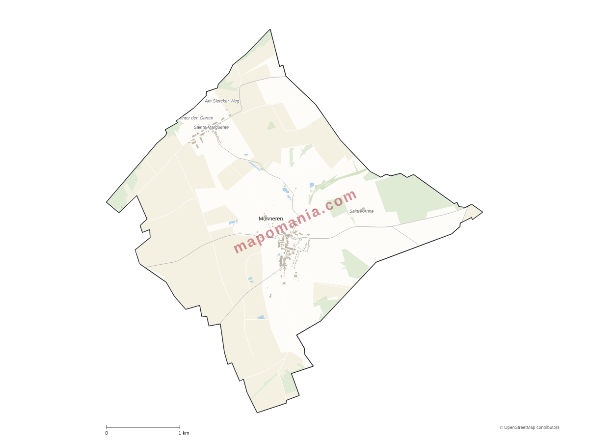 Carte de Monneren à personnaliser