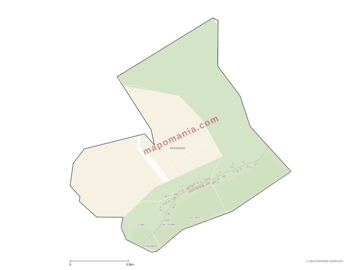 Carte de Montdidier à personnaliser