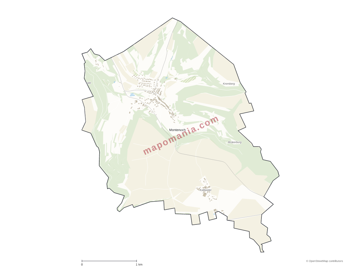 Carte de Montenach à personnaliser