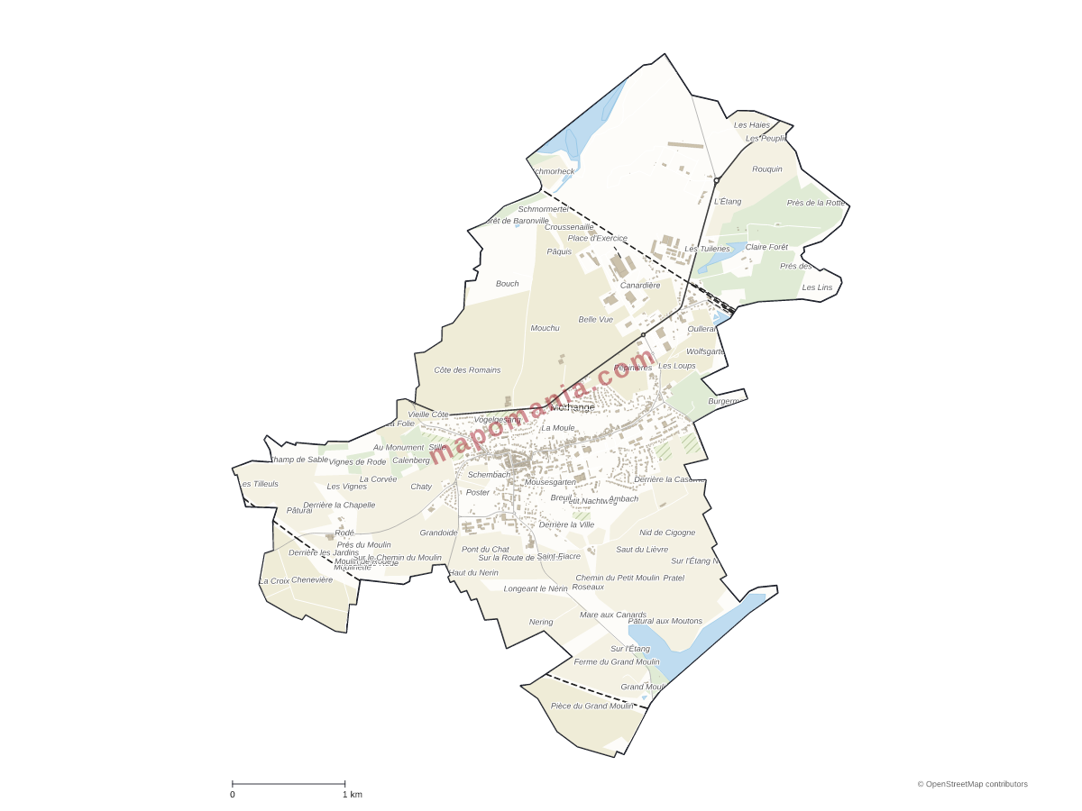 Carte de Morhange à personnaliser