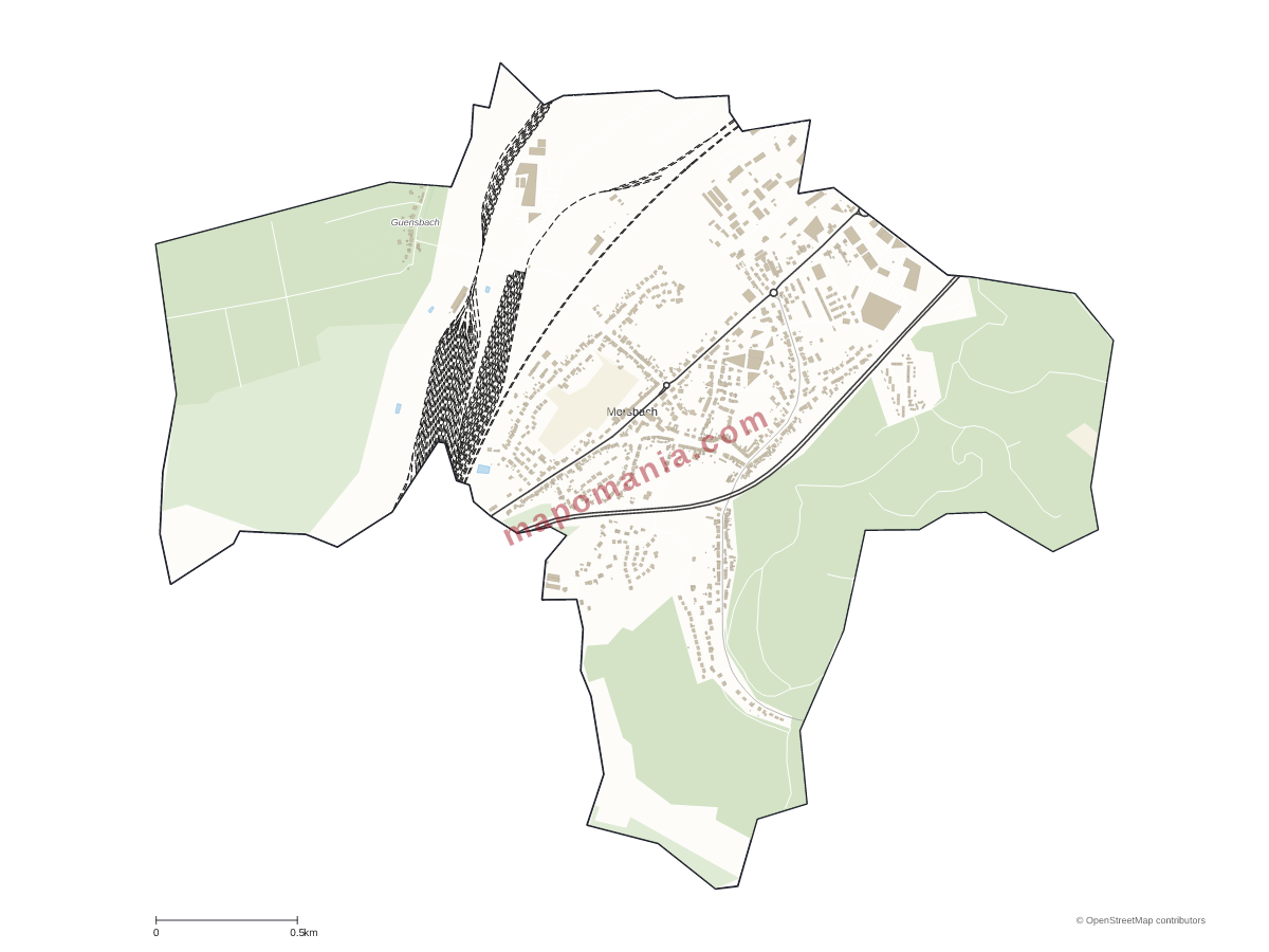 Carte de Morsbach à personnaliser