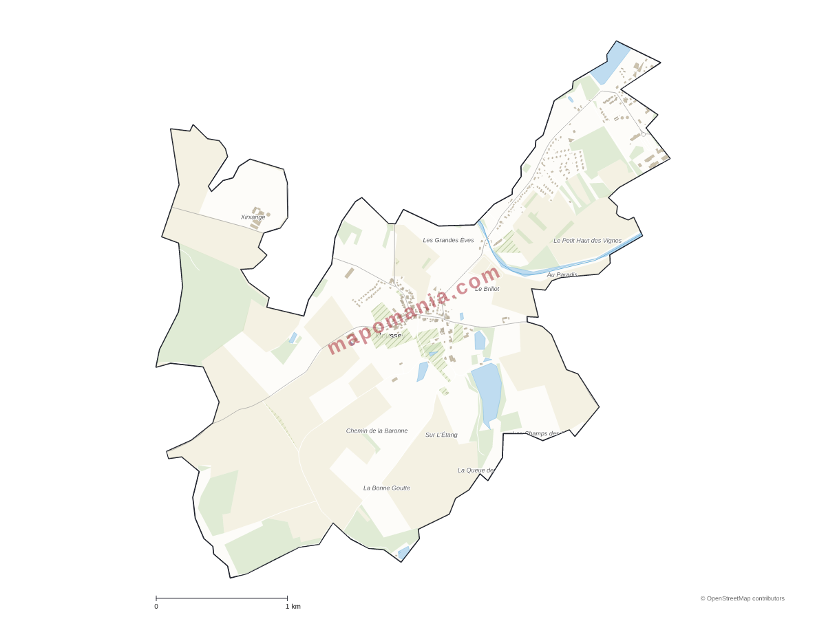 Carte de Moussey à personnaliser