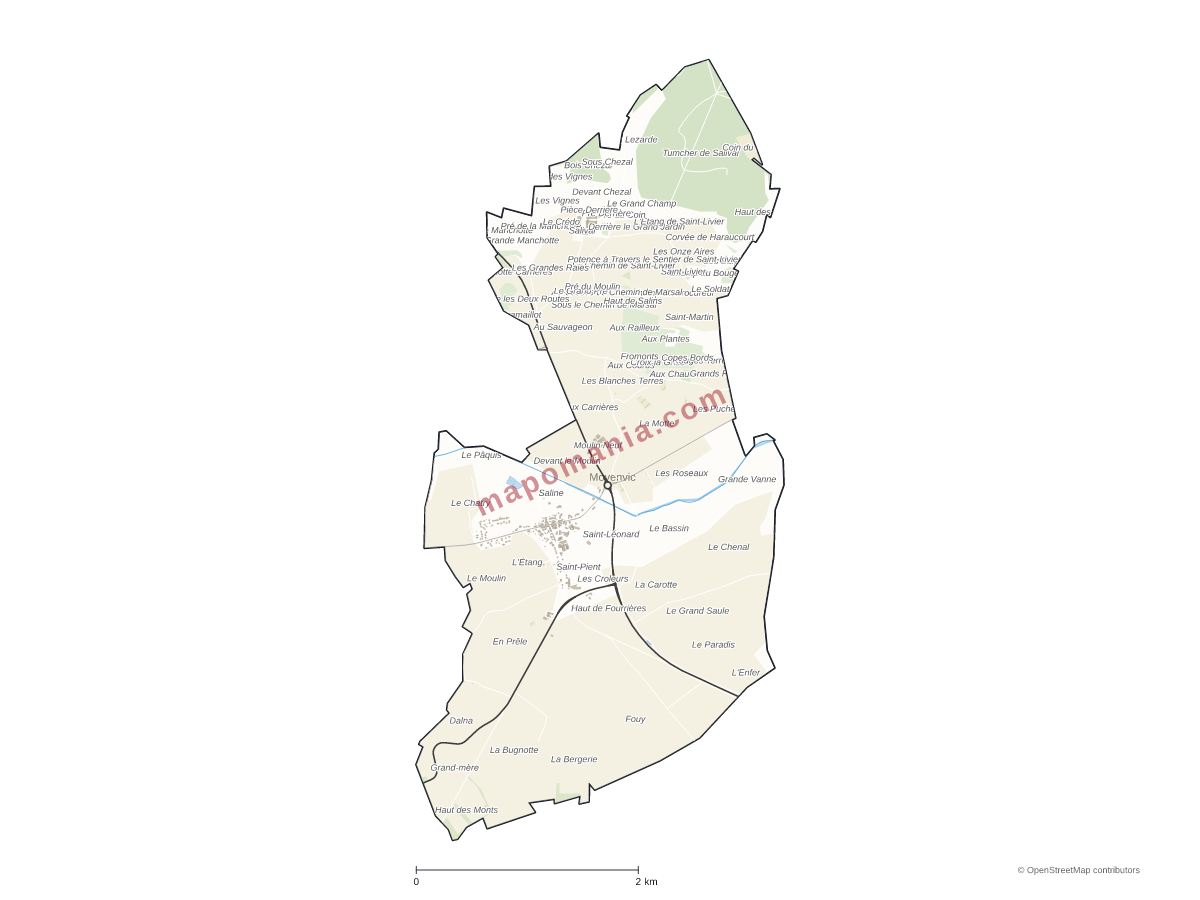 Carte de Moyenvic à personnaliser