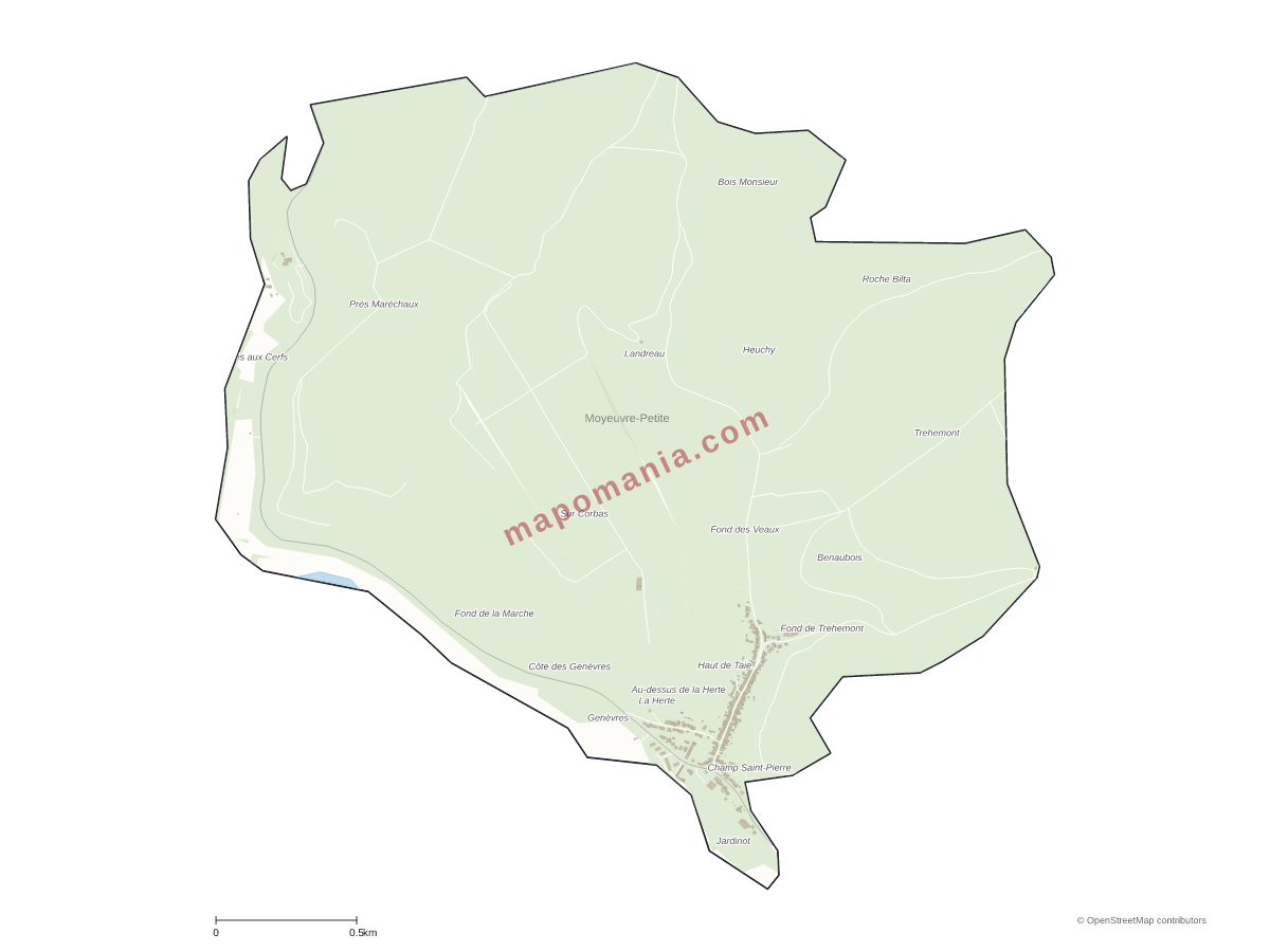 Carte de Moyeuvre-Petite à personnaliser