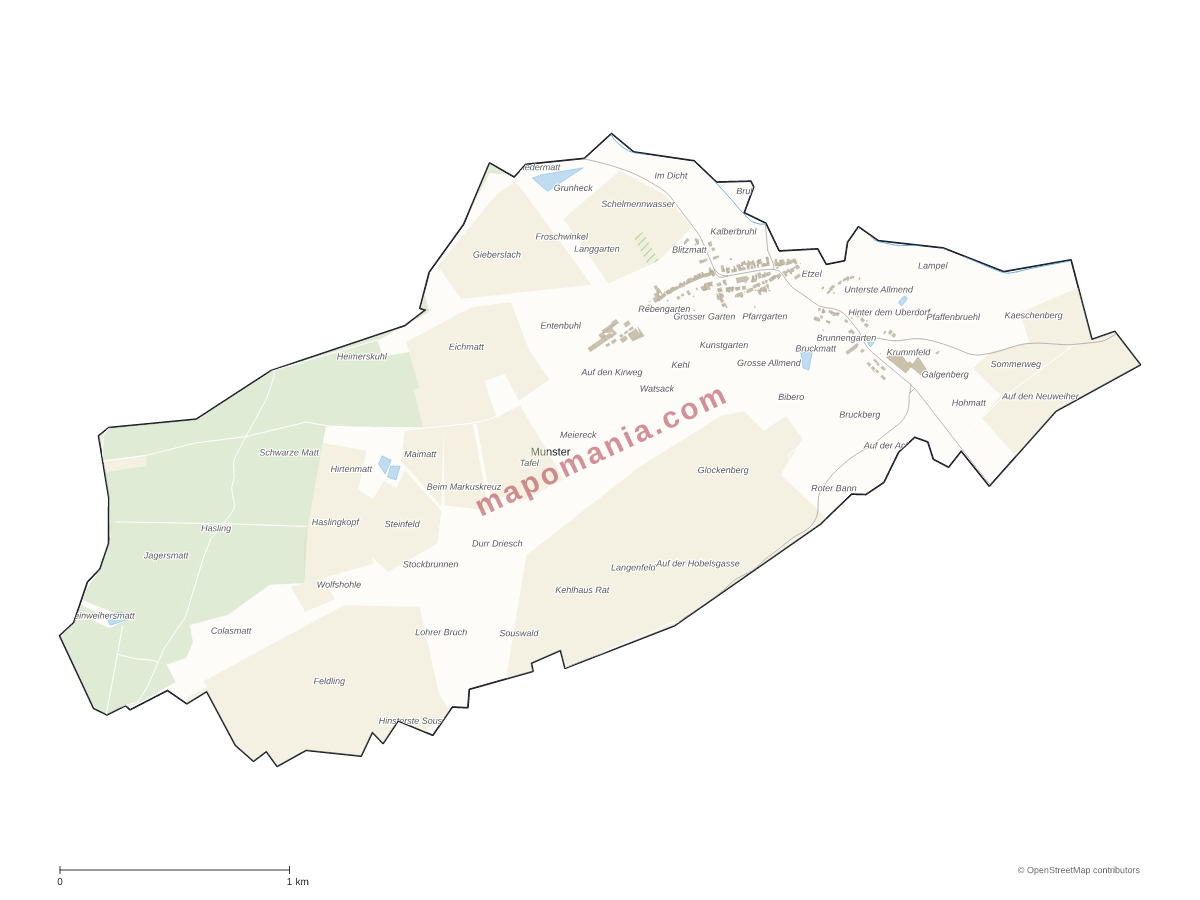 Carte de Munster à personnaliser
