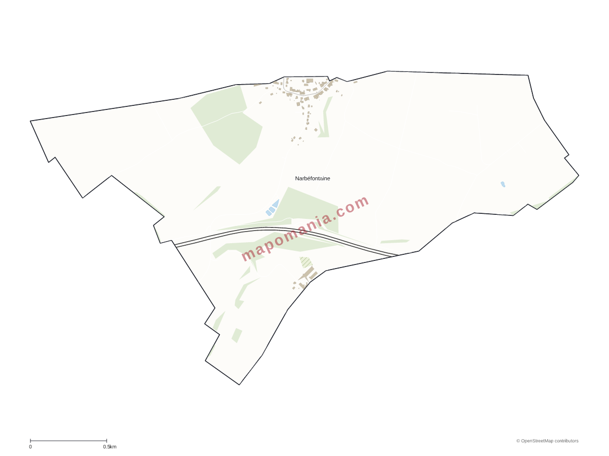 Carte de Narbéfontaine à personnaliser