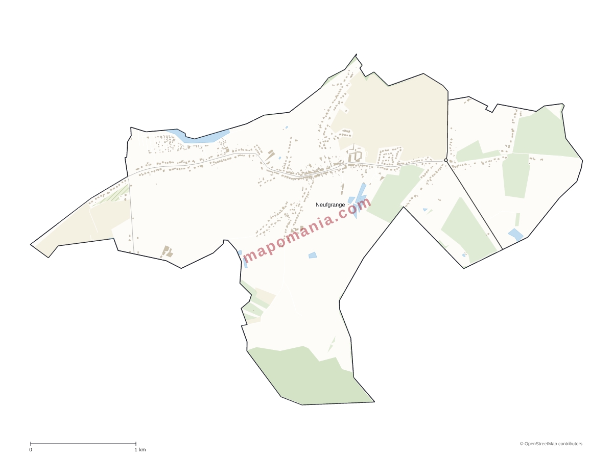 Carte de Neufgrange à personnaliser