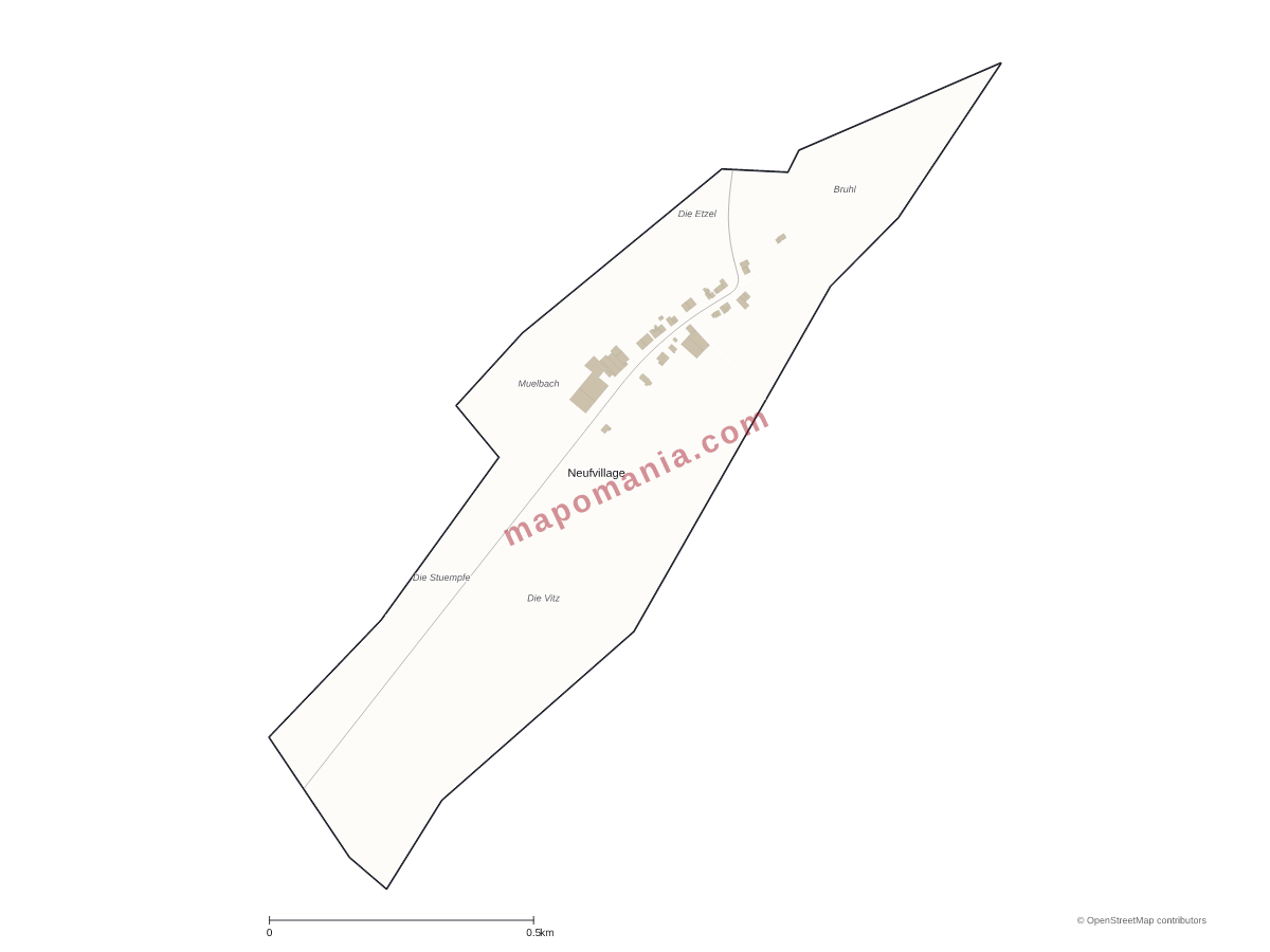 Carte de Neufvillage à personnaliser