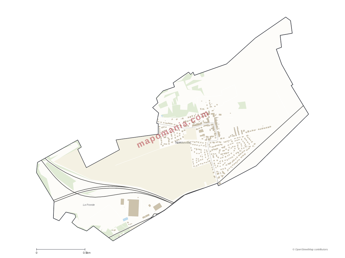 Carte de Noisseville à personnaliser