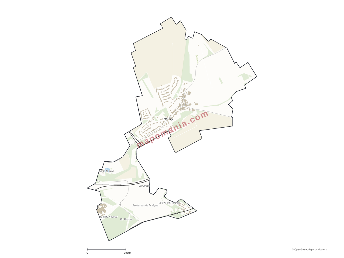 Carte de Nouilly à personnaliser