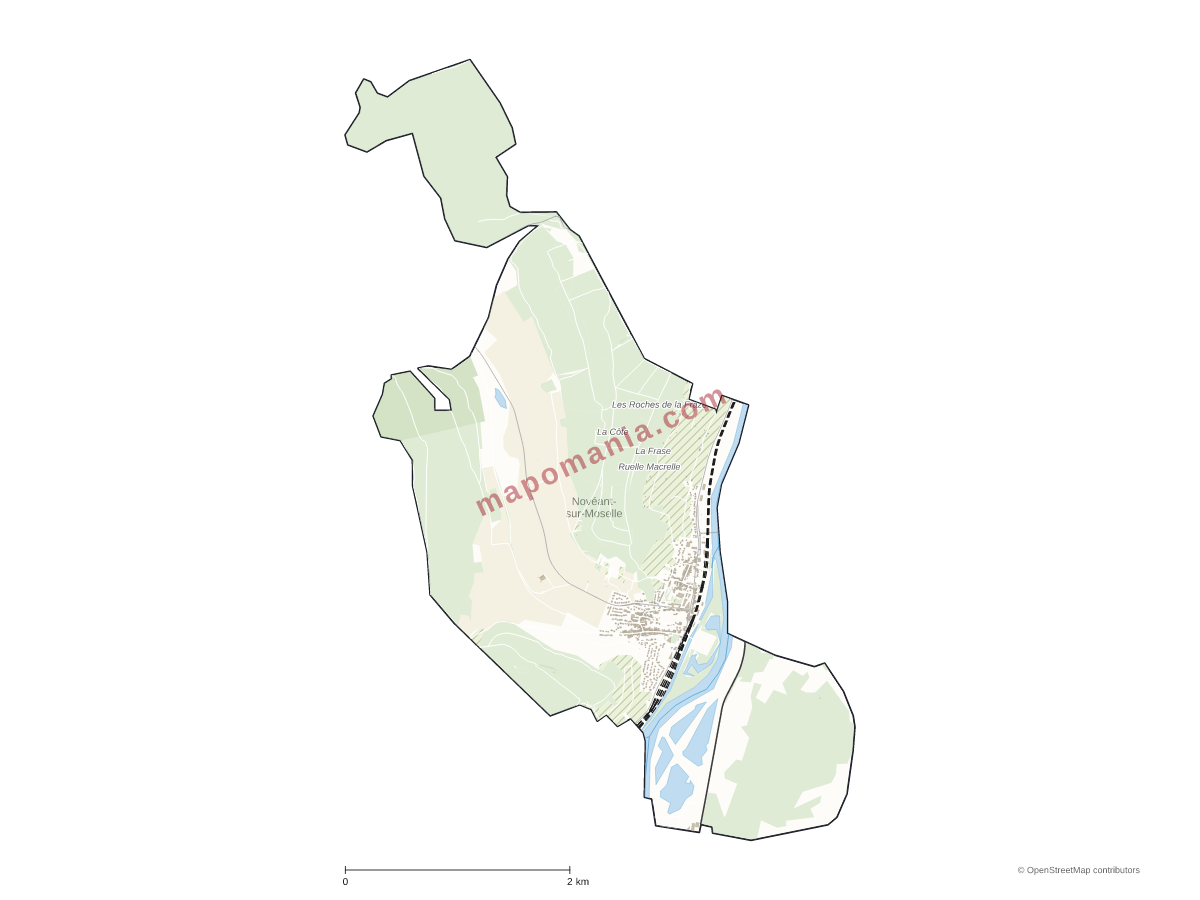 Carte de Novéant-sur-Moselle à personnaliser