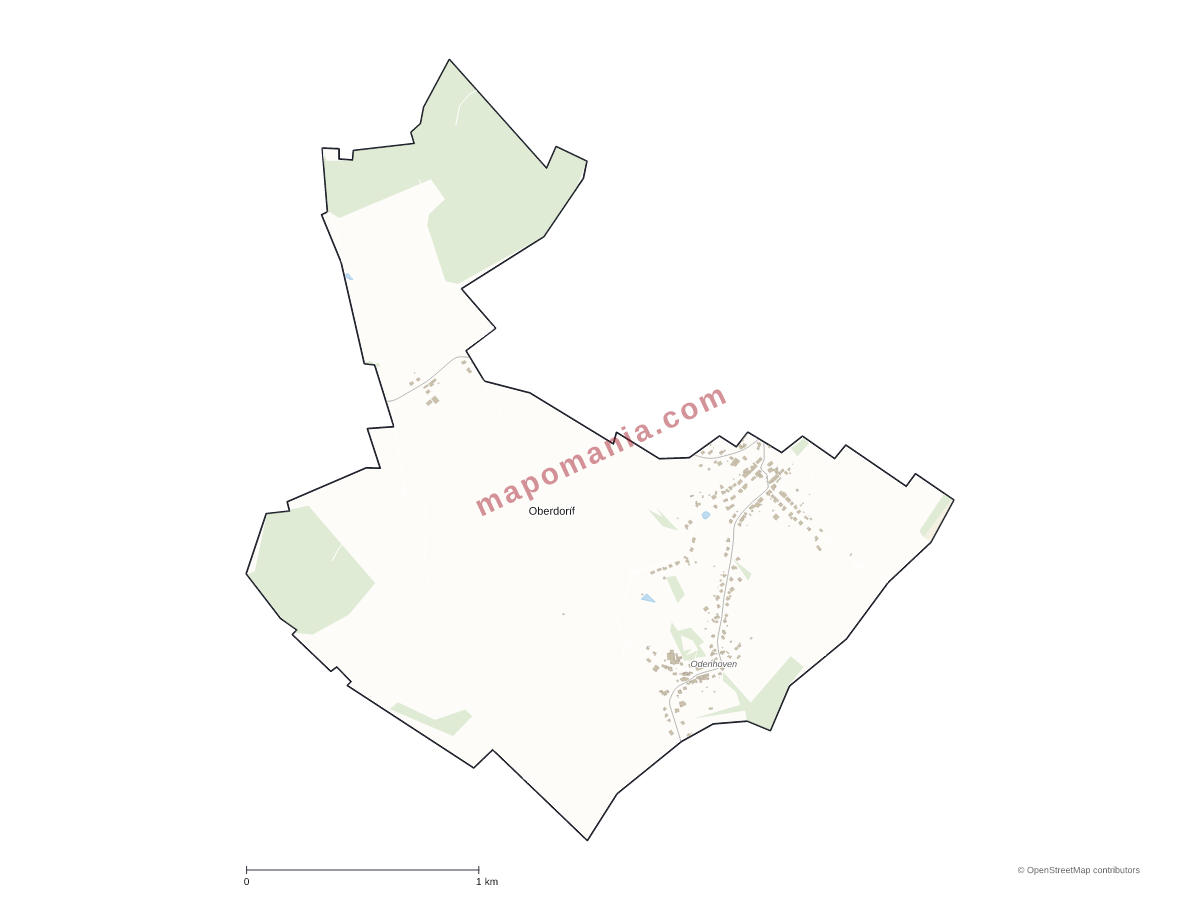 Carte de Oberdorff à personnaliser