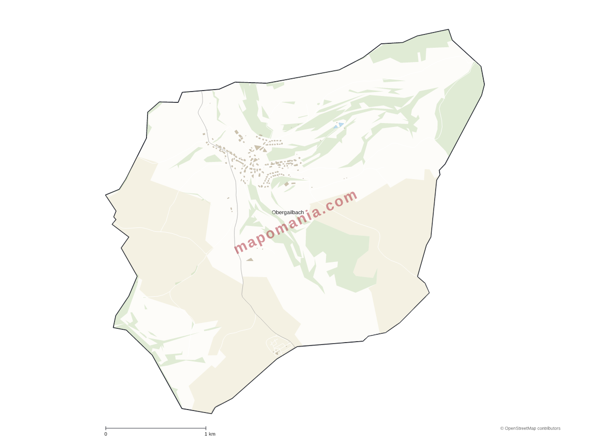 Carte de Obergailbach à personnaliser