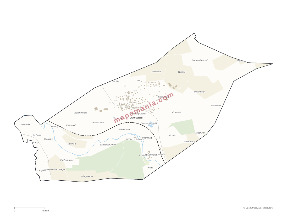 Carte de Oberstinzel à personnaliser