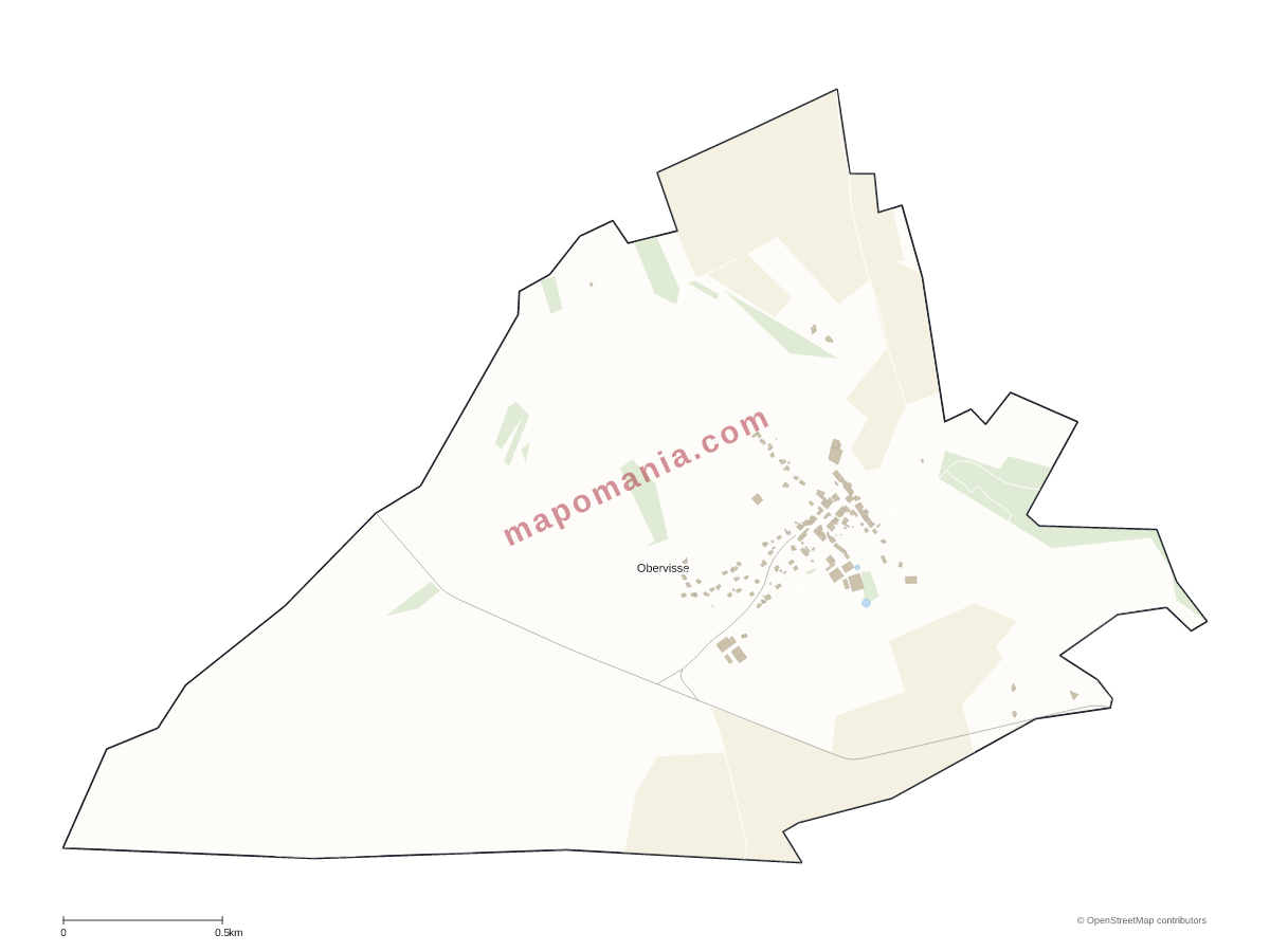 Carte de Obervisse à personnaliser