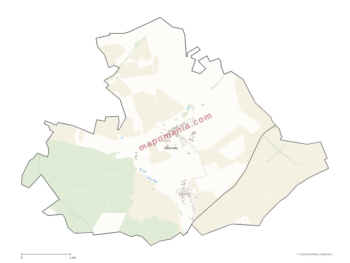 Carte de Ottonville à personnaliser