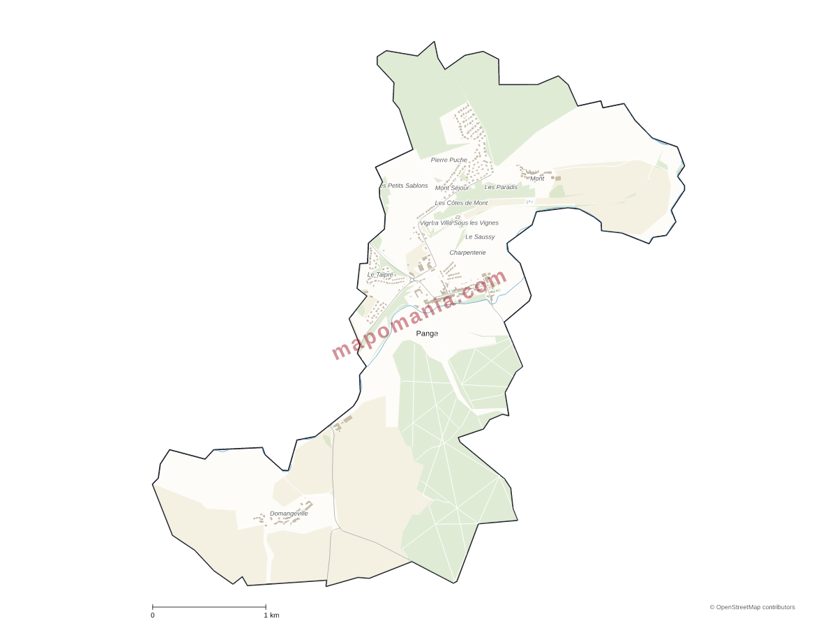 Carte de Pange à personnaliser