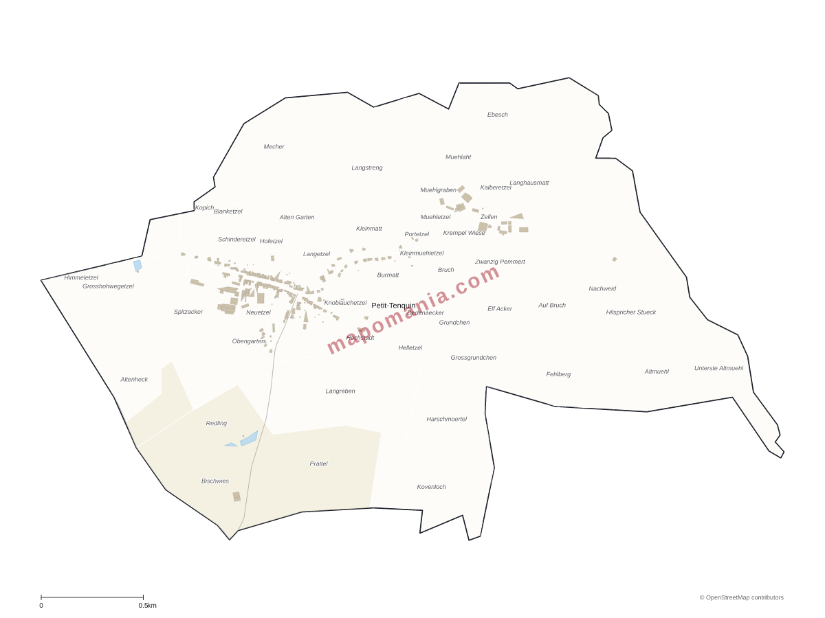 Carte de Petit-Tenquin à personnaliser