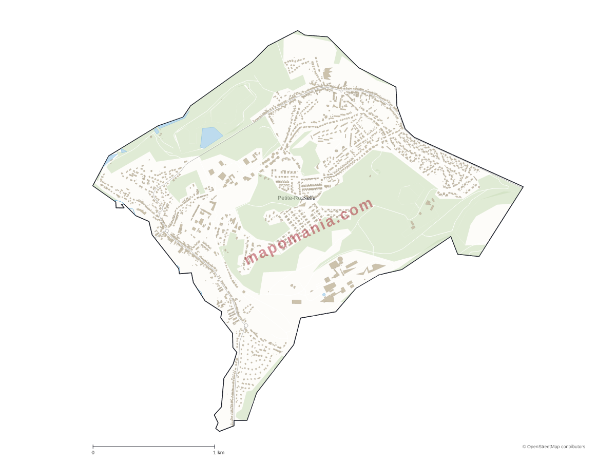 Carte de Petite-Rosselle à personnaliser