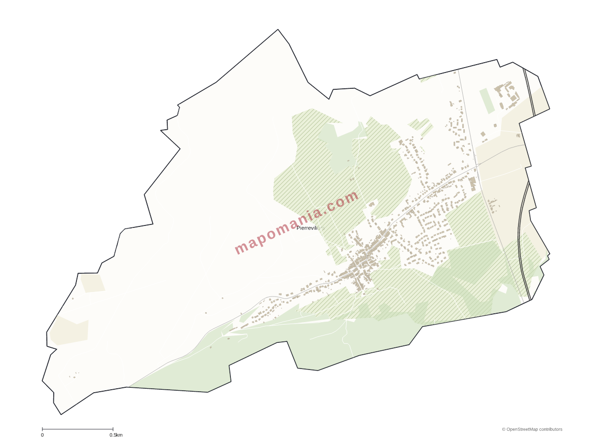 Carte de Pierrevillers à personnaliser
