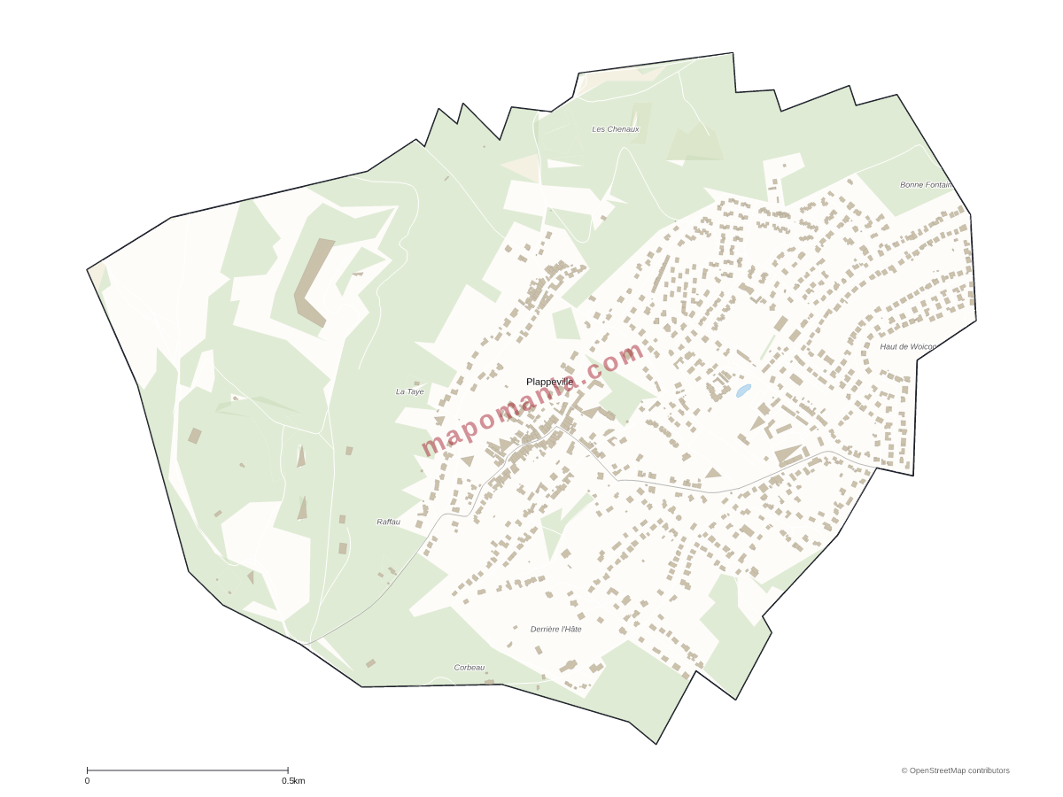 Carte de Plappeville à personnaliser