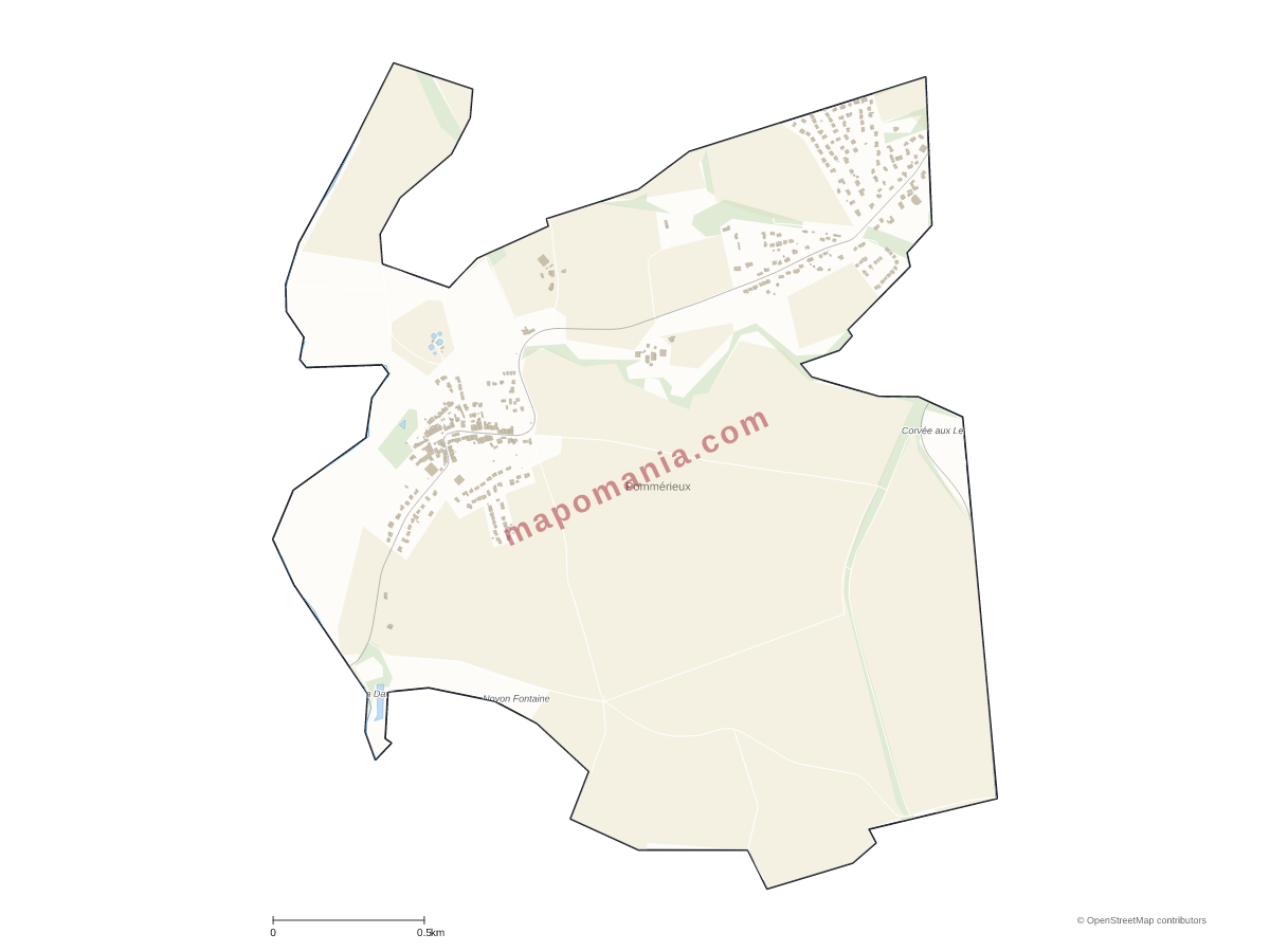 Carte de Pommérieux à personnaliser