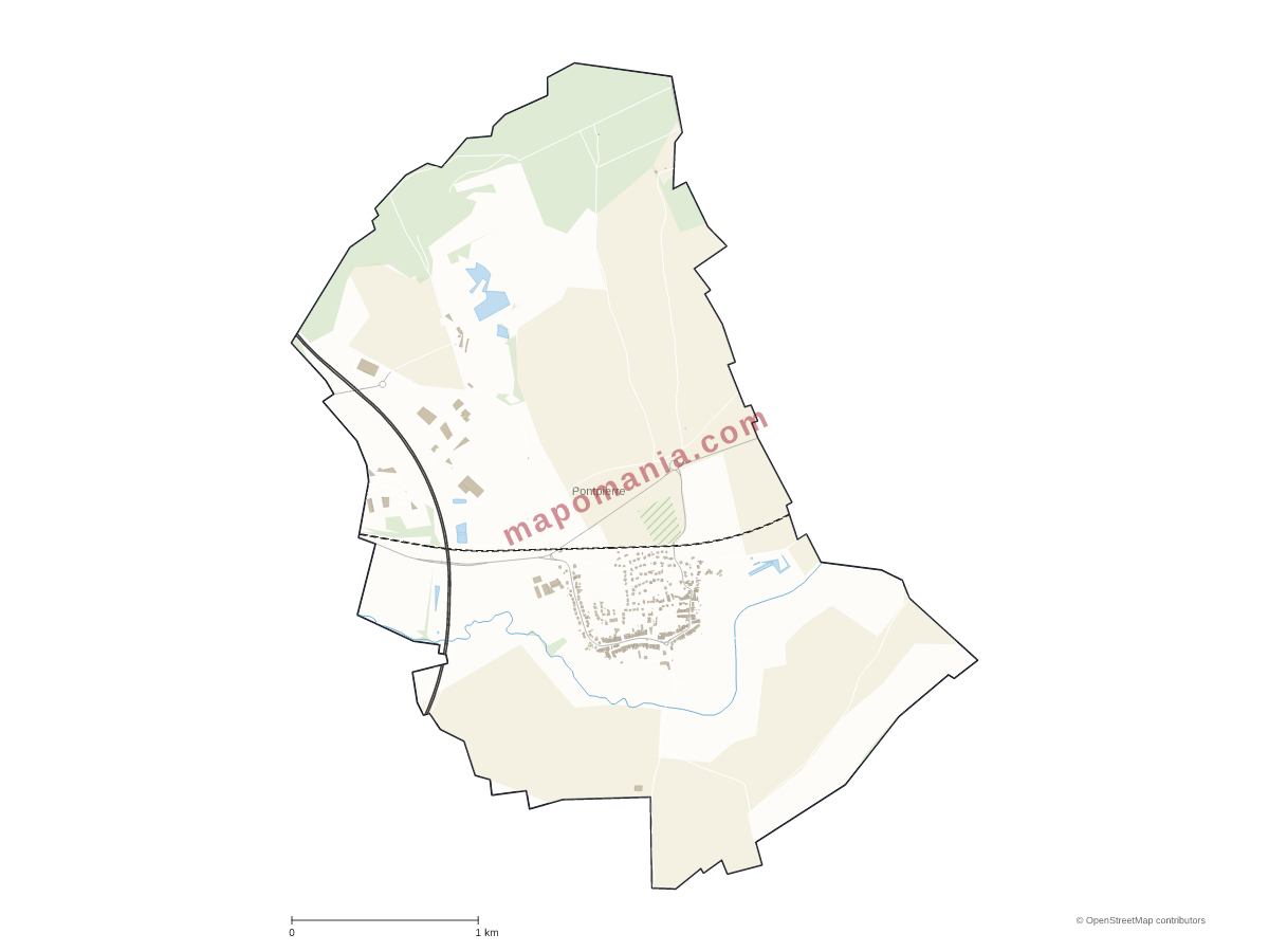 Carte de Pontpierre à personnaliser
