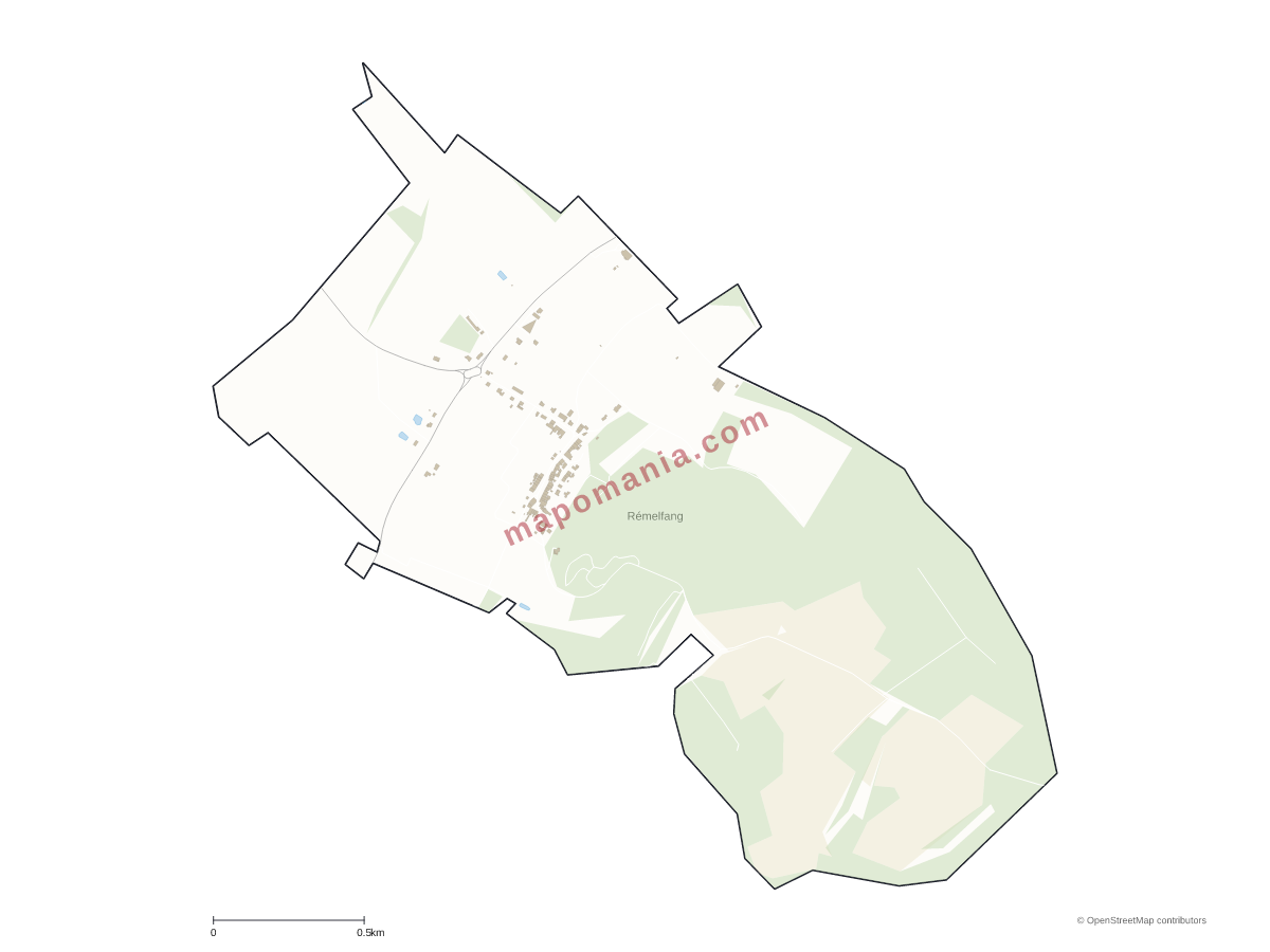 Carte de Rémelfang à personnaliser