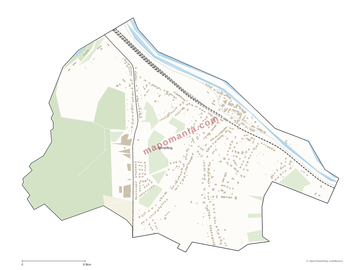 Carte de Rémelfing à personnaliser