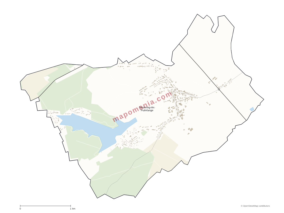 Carte de Rémering-lès-Puttelange à personnaliser