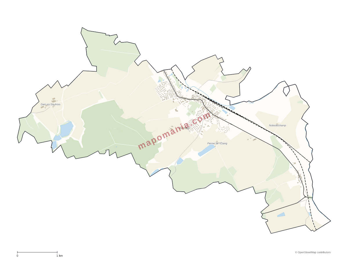 Carte de Rémilly à personnaliser