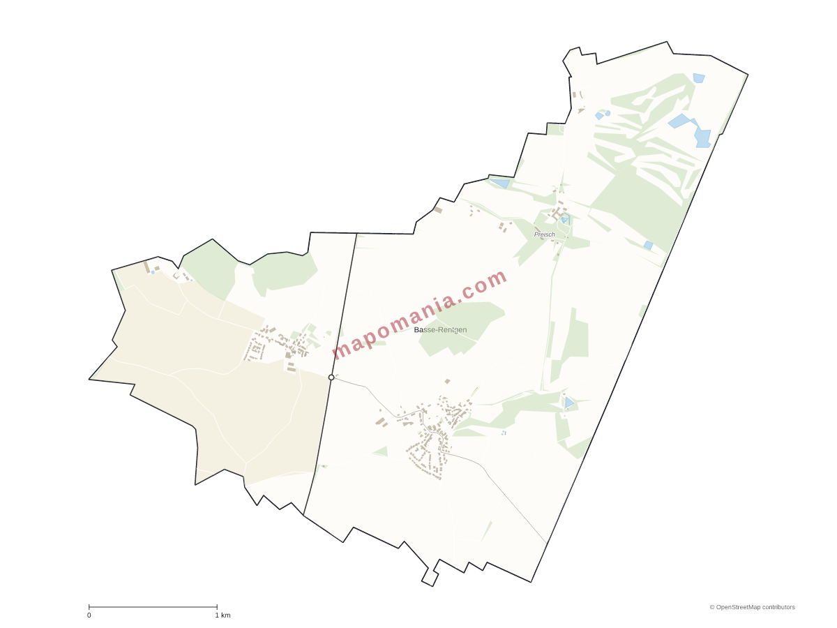 Carte de Basse-Rentgen à personnaliser