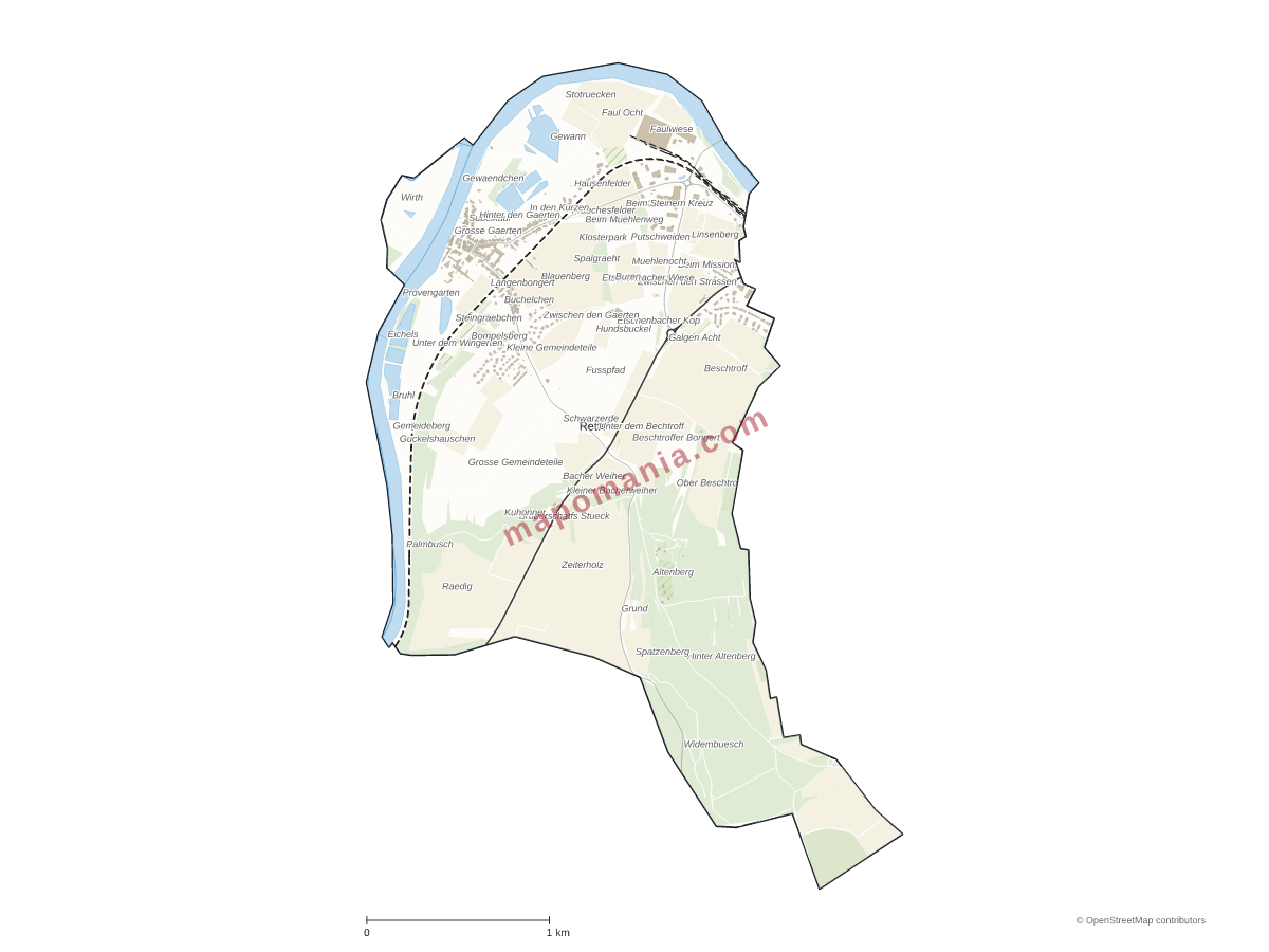 Carte de Rettel à personnaliser