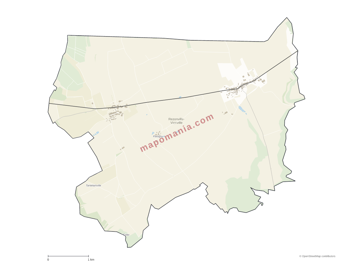 Carte de Rezonville-Vionville à personnaliser