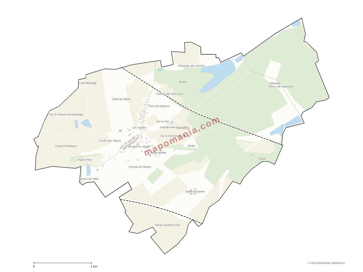 Carte de Rodalbe à personnaliser