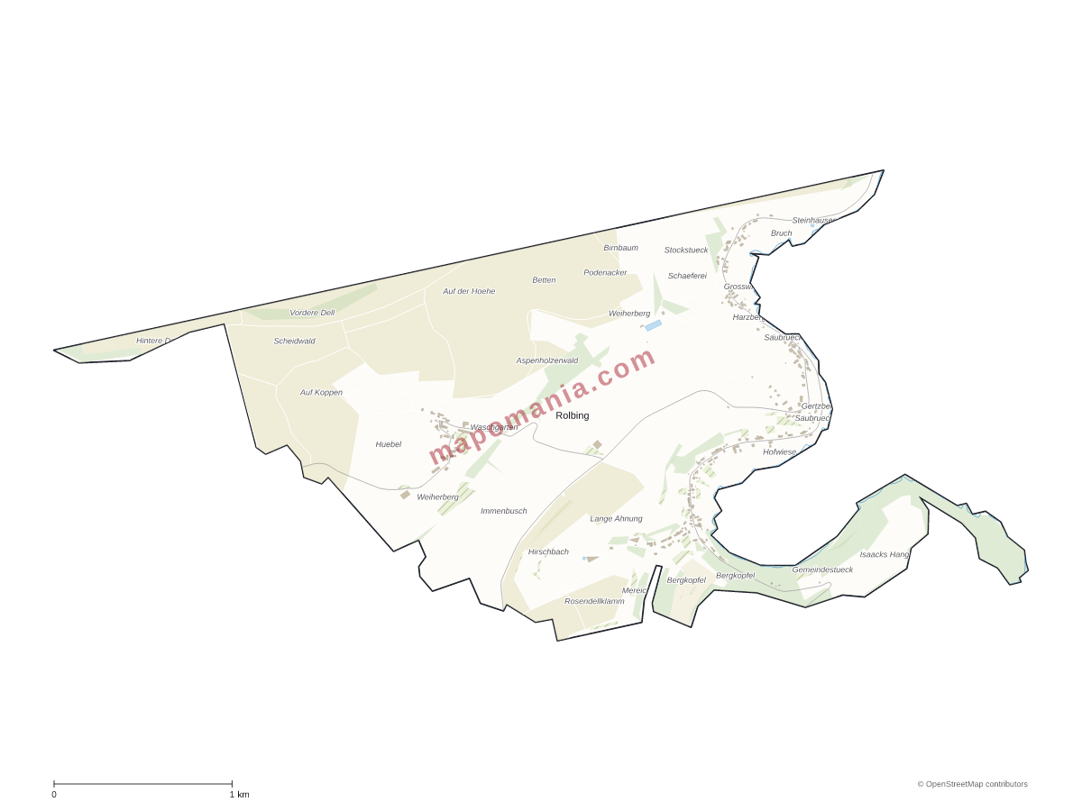 Carte de Rolbing à personnaliser